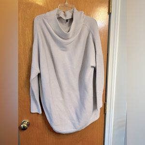 Gray oversized dolman sleeve sweater